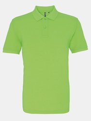 Asquith & Fox Mens Plain Short Sleeve Polo Shirt (Neon Green) - Neon Green