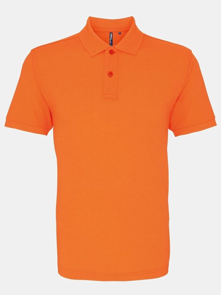 Asquith & Fox Mens Plain Short Sleeve Polo Shirt (Neon Orange) - Neon Orange