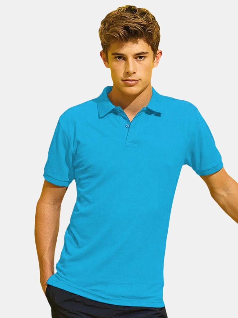 Asquith & Fox Mens Short Sleeve Performance Blend Polo Shirt (Turquoise)