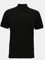 Asquith & Fox Mens Super Smooth Knit Polo Shirt (Black) - Black