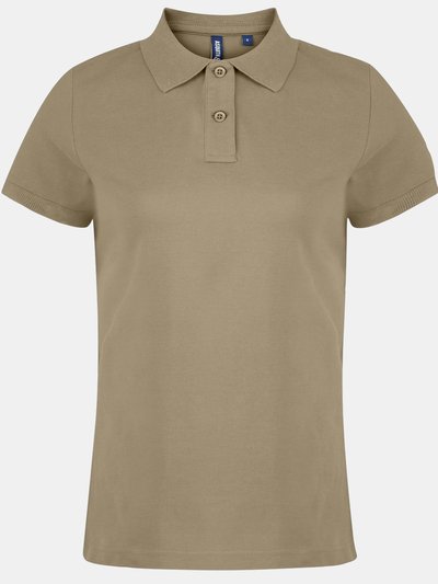 Asquith & Fox Asquith & Fox Womens/Ladies Plain Short Sleeve Polo Shirt (Khaki) product