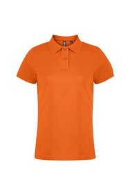 Asquith & Fox Womens/Ladies Plain Short Sleeve Polo Shirt (Orange) - Orange