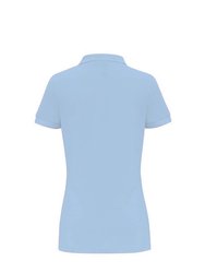 Asquith & Fox Womens/Ladies Plain Short Sleeve Polo Shirt (Sky)