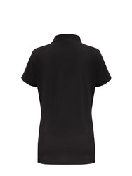 Asquith & Fox Womens/Ladies Short Sleeve Contrast Polo Shirt (Black/ Orange) - Black/ Orange