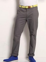 Mens Classic Casual Chino Pants/Trousers - Slate - Slate