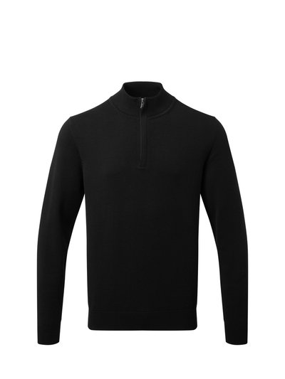 Asquith & Fox Mens Cotton Blend Zip Sweatshirt - Black product