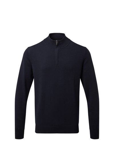Asquith & Fox Mens Cotton Blend Zip Sweatshirt - French Navy product