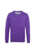 Mens Cotton Rich V-Neck Sweater - Purple Heather