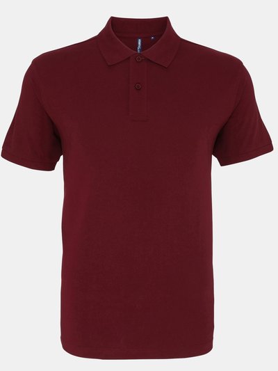 Asquith & Fox Mens Plain Short Sleeve Polo Shirt - Burgundy product