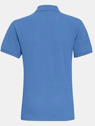 Mens Plain Short Sleeve Polo Shirt - Cornflower