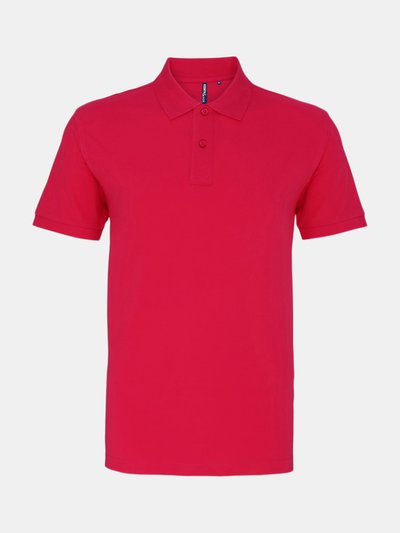 Asquith & Fox Mens Plain Short Sleeve Polo Shirt - Hot Pink product