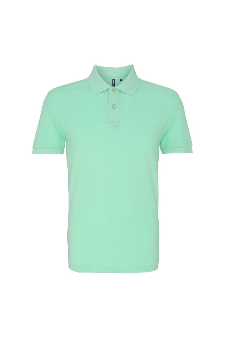 Mens Plain Short Sleeve Polo Shirt - Mint - Mint