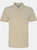 Mens Plain Short Sleeve Polo Shirt - Natural - Natural