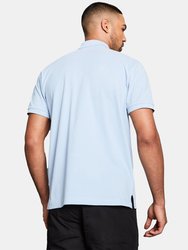 Mens Plain Short Sleeve Polo Shirt - Sky