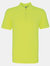 Mens Plain Short Sleeve Polo Shirt - Neon Yellow