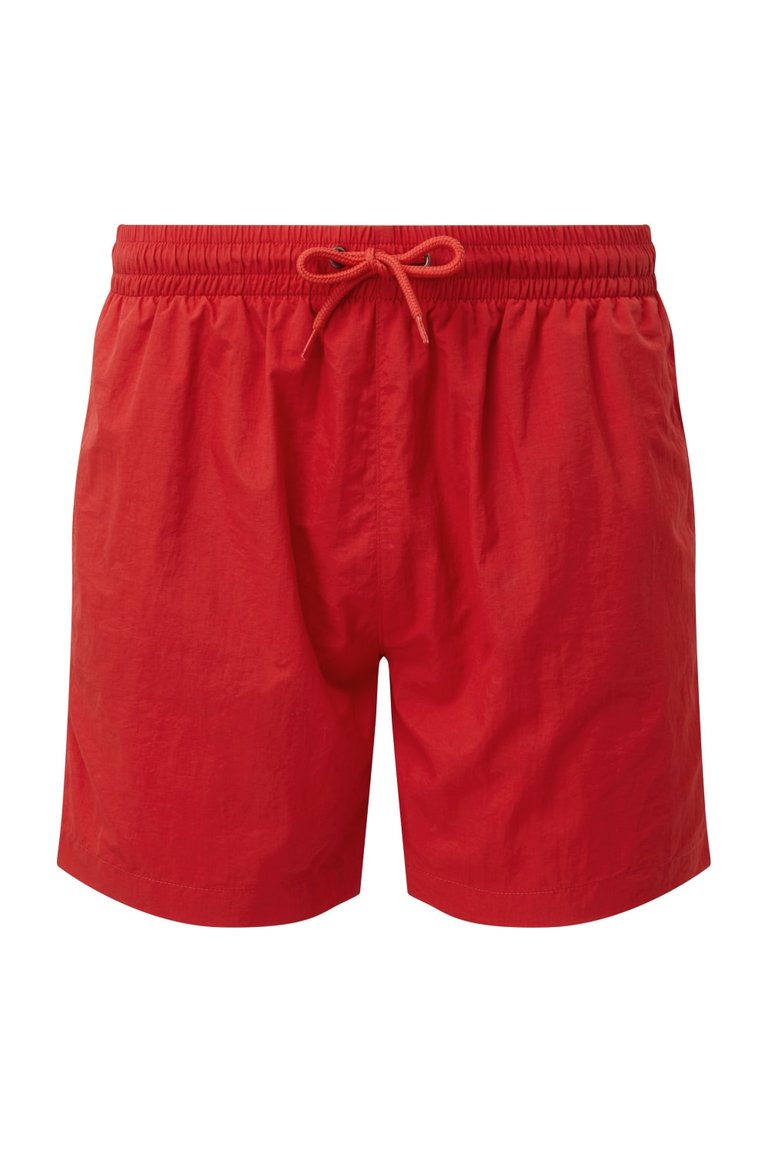 Mens Swim Shorts - Red/Red - Red/Red