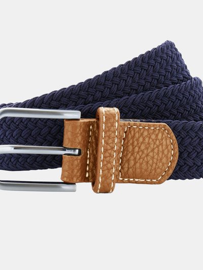 Asquith & Fox Mens Woven Braid Stretch Belt - Navy product