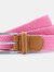 Mens Woven Braid Stretch Belt - Pink Carnation - Pink Carnation