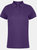 Womens/Ladies Plain Short Sleeve Polo Shirt  - Purple