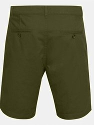 Mens Casual Chino Shorts - Olive