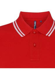 Mens Classic Fit Tipped Polo Shirt