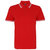 Mens Classic Fit Tipped Polo Shirt - Red/ White