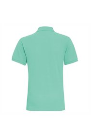 Mens Plain Short Sleeve Polo Shirt - Mint