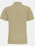 Mens Plain Short Sleeve Polo Shirt - Natural