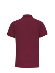 Mens Short Sleeve Performance Blend Polo Shirt (Burgundy)