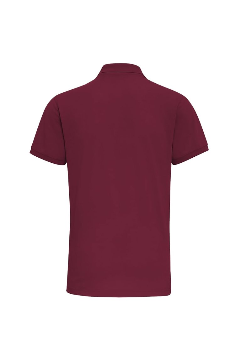 Mens Short Sleeve Performance Blend Polo Shirt (Burgundy)