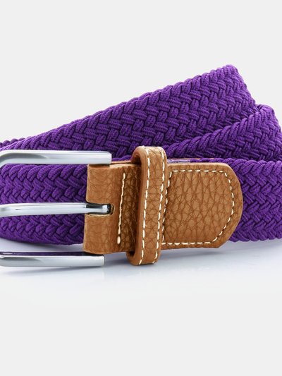 Asquith & Fox Mens Woven Braid Stretch Belt - Purple product
