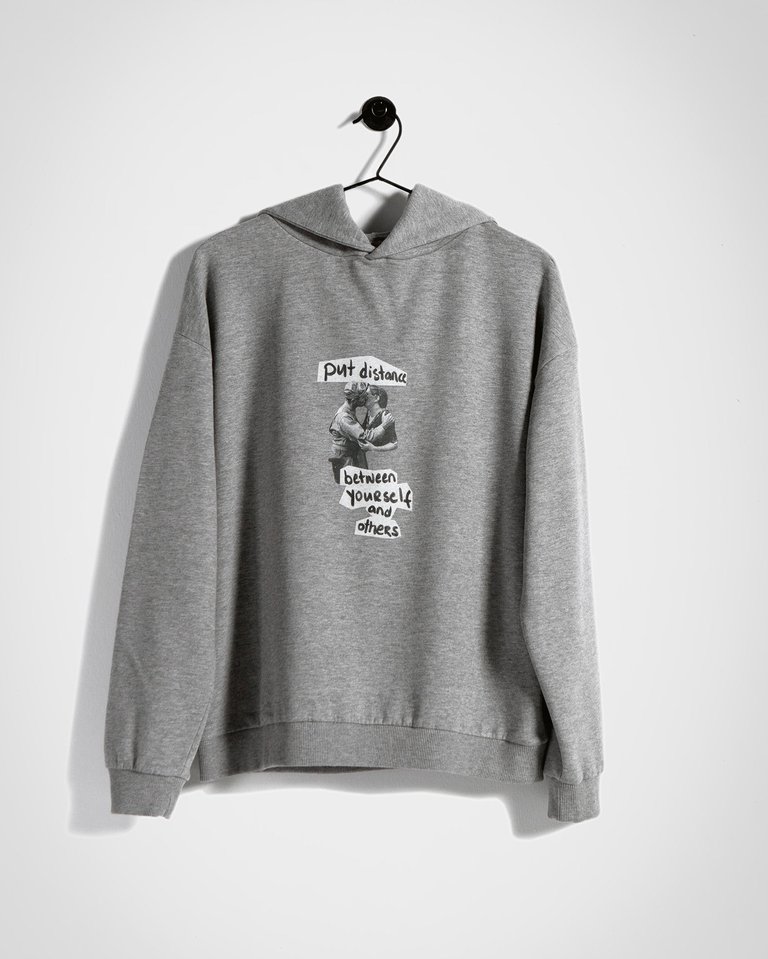 Put Distance Hoodie/Heavyweight Fleece - Gray