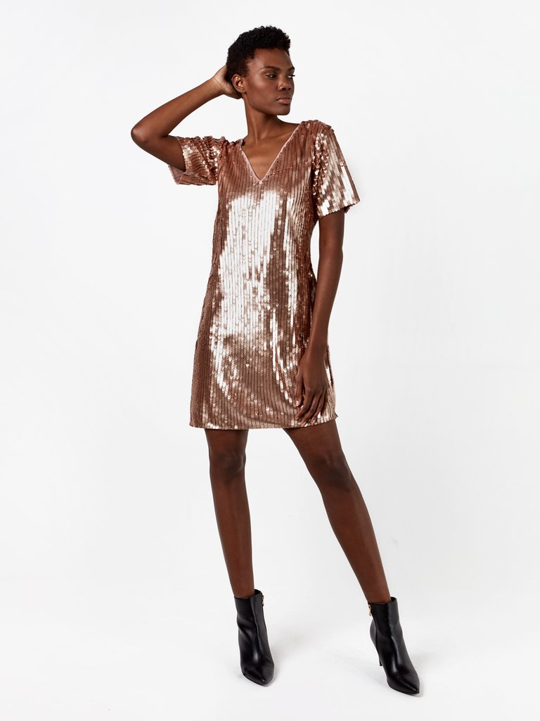 Starlight Shift Dress - Rose Gold