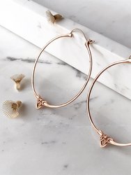 Amorette Minimalist Rose Gold Hoop Earrings
