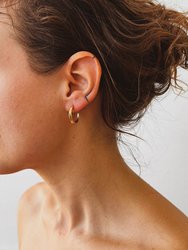 Crescent Hoop Earrings In Gold, Small