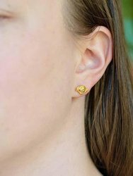 Eye Gold Stud Earrings
