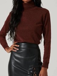 Alden Turtleneck Sweater - Rust