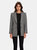 Arlo Oversized Wool Blazer - Black White Houndstooth