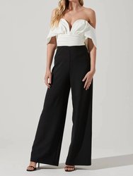 Betania Wide Leg Jumpsuit In Black