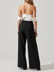 Betania Wide Leg Jumpsuit In Black