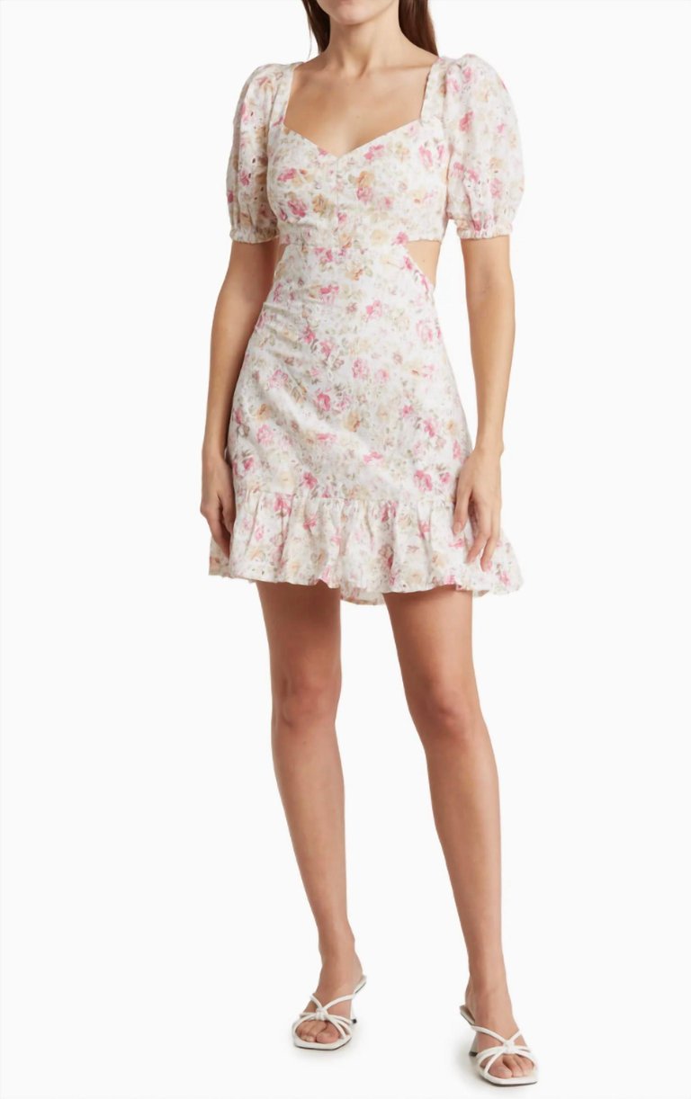 Dorinne Dress In White Pink Multi Floral - White Pink Multi Floral