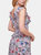 Double V-Neck Flutter Midi Dress 