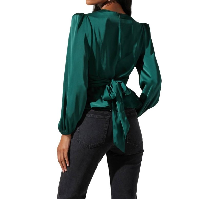Eliana Top In Forest Green