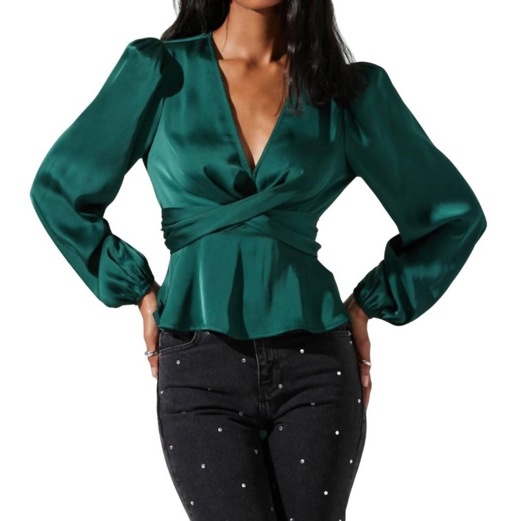 Eliana Top In Forest Green - Forest Green