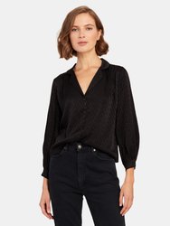 Emilia Button Down Top - Black