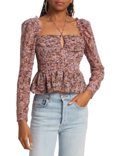 ASTR the Label Floral Rouched Long Sleeve Blouse product
