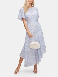 Flutter Sleeve Maxi - Blue Floral