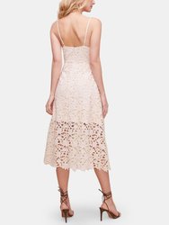 Lace A-Line Midi Dress