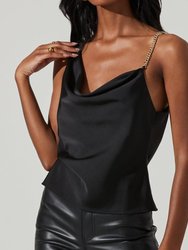 Larisa Satin Cami - Black