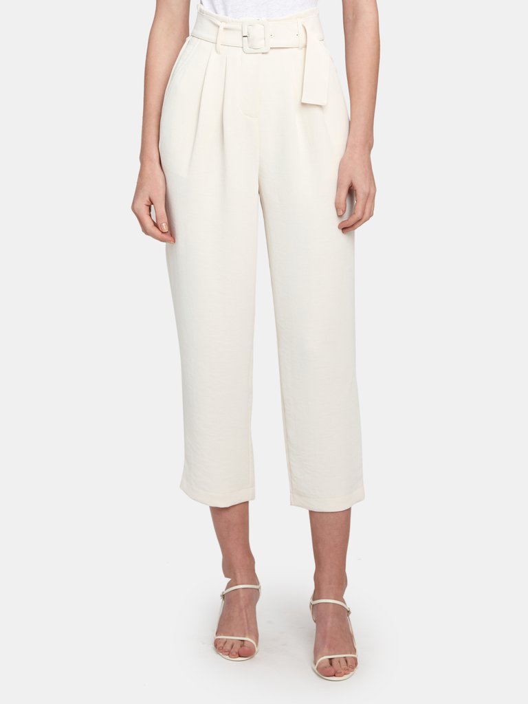 Larsen Front Pleat Crop Pants